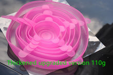 Load image into Gallery viewer, 6pcs Reusable Silicone Food Cover Stretch Lids Universal Food Wrap Cover Food Fresh Keeping Silicone Caps Stretchable Magic Lid