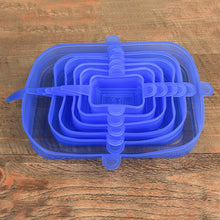 Load image into Gallery viewer, 6pcs Reusable Silicone Food Cover Stretch Lids Universal Food Wrap Cover Food Fresh Keeping Silicone Caps Stretchable Magic Lid
