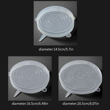 Load image into Gallery viewer, 6pcs Reusable Silicone Food Cover Stretch Lids Universal Food Wrap Cover Food Fresh Keeping Silicone Caps Stretchable Magic Lid
