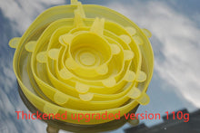 Load image into Gallery viewer, 6pcs Reusable Silicone Food Cover Stretch Lids Universal Food Wrap Cover Food Fresh Keeping Silicone Caps Stretchable Magic Lid
