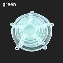 Load image into Gallery viewer, 6 pièces couvercle de Pot Silicone couvercles extensibles Durable réutilisable alimentaire économiser couverture résistant à la chaleur s&#39;adapte à toutes les tailles et formes
